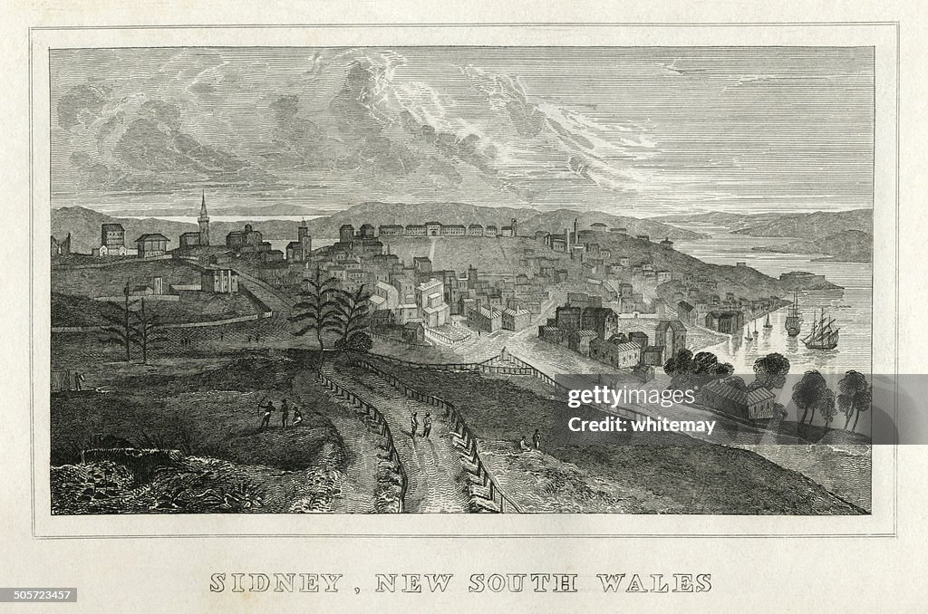 Sydney, New South Wales (early 19th century engraving)