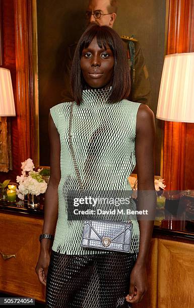 Jenny Bastet attends a dinner in honour of Justine Picardie to celebrate the book 'Dior by Avedon' at the Beaumont Hotel on January 19, 2016 in...