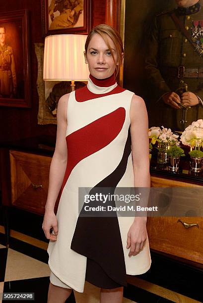 Ruth Wilson attends a dinner in honour of Justine Picardie to celebrate the book 'Dior by Avedon' at the Beaumont Hotel on January 19, 2016 in...