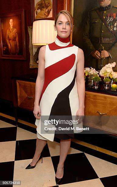 Ruth Wilson attends a dinner in honour of Justine Picardie to celebrate the book 'Dior by Avedon' at the Beaumont Hotel on January 19, 2016 in...