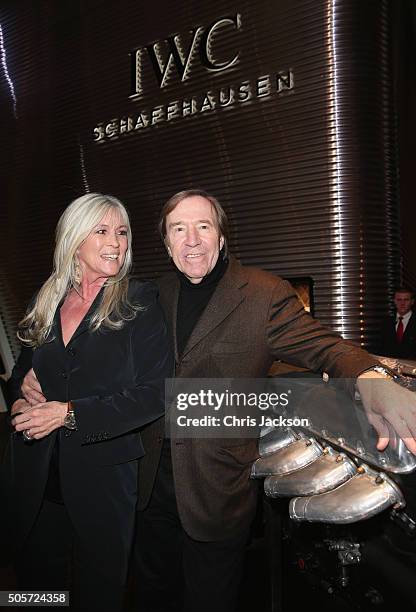 Elvira Lang Netzer and Gunter Netzer visit the IWC booth during the launch of the Pilot's Watches Novelties from the Swiss luxury watch manufacturer...