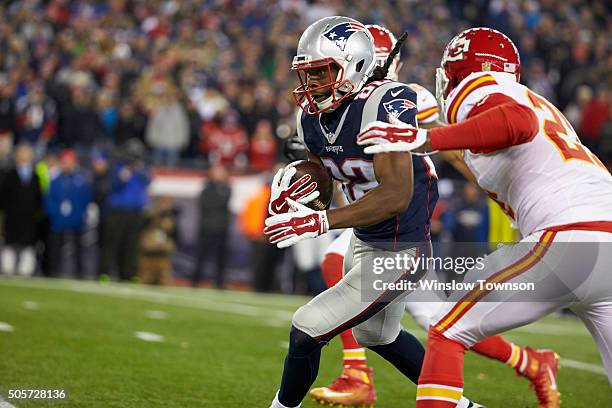 Playoffs: New England Patriots Keshawn Martin in action vs Kansas City Chiefs at Gillette Stadium. Foxborough, MA 1/16/2016 CREDIT: Winslow Townson