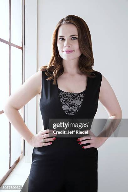 Actress Hayley Atwell is photographed for TV Guide Magazine on January 14, 2015 in Pasadena, California.
