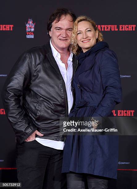 Writer/director Quentin Tarantino and actress Zoe Bell attend the ceremony honoring Quentin Tarantino with Hand and Footprint Ceremony at TCL Chinese...