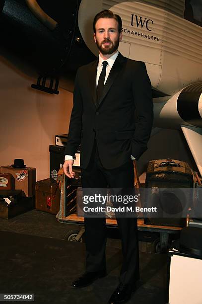 Chris Evans attends the IWC "Come Fly with us" Gala Dinner during the launch of the Pilot's Watches Novelties from the Swiss luxury watch...
