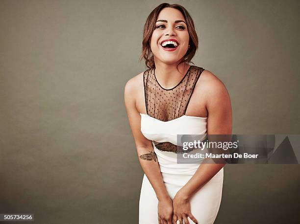 Actress Monica Raymund of NBCUniversal's 'Chicago Fire' pose in the Getty Images Portrait Studio at the 2016 Winter Television Critics Association...