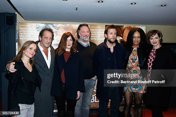 Actors of the movie Raphaelle Bruneau, Vincent Lindon, Valerie Donzelli, Jean-Henri Compere, Director of the movie Joachim Lafosse, Actresses of the...