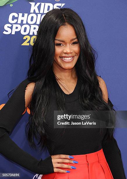 Teyana Taylor attends the Nickelodeon Kids' Choice Sports Awards at UCLA's Pauley Pavilion on July 16, 2015 in Westwood, California.