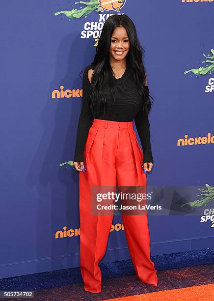 Teyana Taylor attends the Nickelodeon Kids' Choice Sports Awards at UCLA's Pauley Pavilion on July 16, 2015 in Westwood, California.