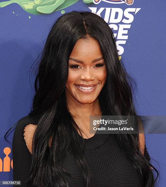 Teyana Taylor attends the Nickelodeon Kids' Choice Sports Awards at UCLA's Pauley Pavilion on July 16, 2015 in Westwood, California.