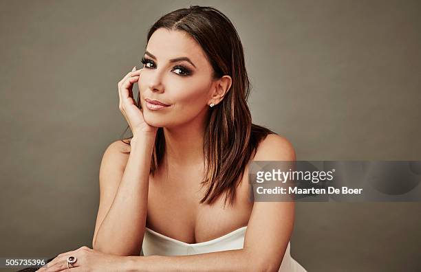 Eva Longoria of NBCUniversal's 'Telenovela' poses in the Getty Images Portrait Studio at the 2016 Winter Television Critics Association press tour at...