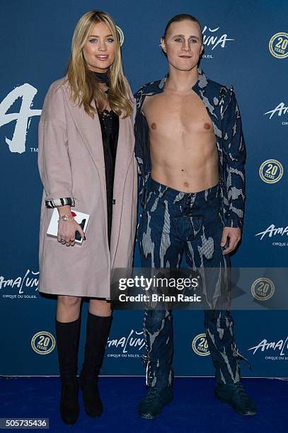 Laura Whitmore during Red Carpet arrivals for Cirque Du Soleil Amaluna at Royal Albert Hall on January 19, 2016 in London, England.