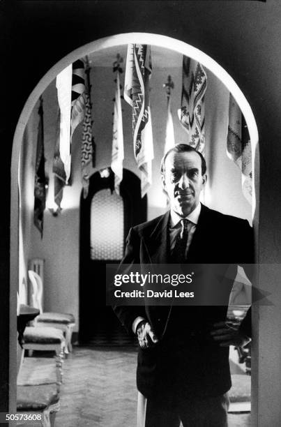 Fashion designer Emilio Pucci in his salon.