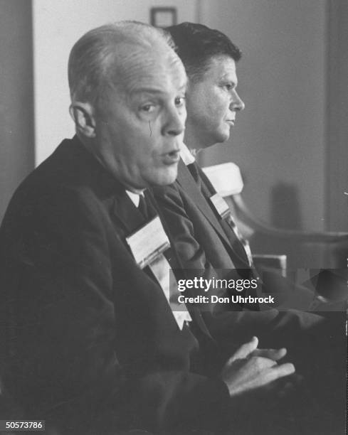 Sen. Thruston B. Morton during his debate with Paul M. Butler .