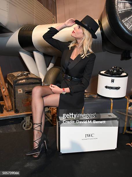 Alessia Marcuzzi attends the IWC "Come Fly with us" Gala Dinner during the launch of the Pilot's Watches Novelties from the Swiss luxury watch...