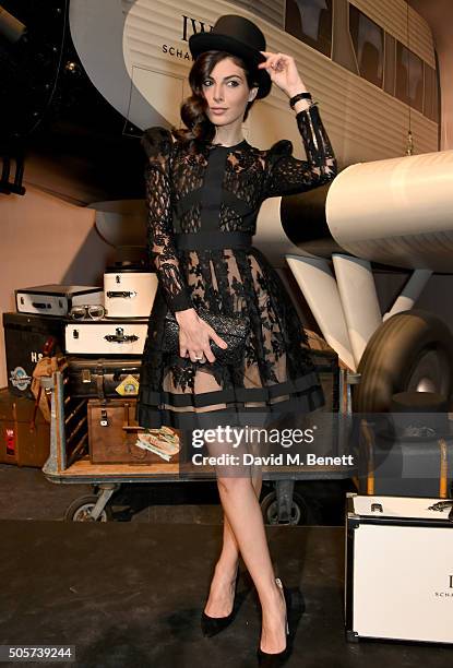 Razane Jammal attends the IWC "Come Fly with us" Gala Dinner during the launch of the Pilot's Watches Novelties from the Swiss luxury watch...