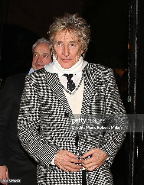 Rod Stewart attending Cirque Du Soleil Amaluna at the Royal Albert Hall on January 19, 2016 in London, England.