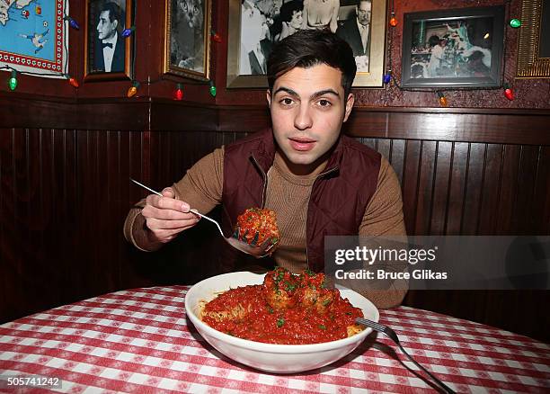 David Castro promotes ABC Family's "Shadowhunters" while he visits Buca di Beppo Times Square on January 19, 2016 in New York City.