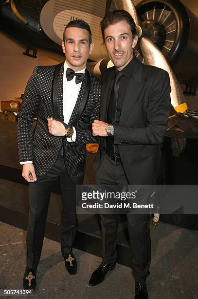 Jose Mari Manzanares and Fabian Cancellara attends the IWC "Come Fly with us" Gala Dinner during the launch of the Pilot's Watches Novelties from the...