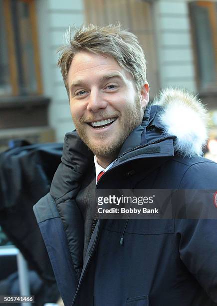 Jake McDorman on the set of "Limitless" on January 19, 2016 in New York City.