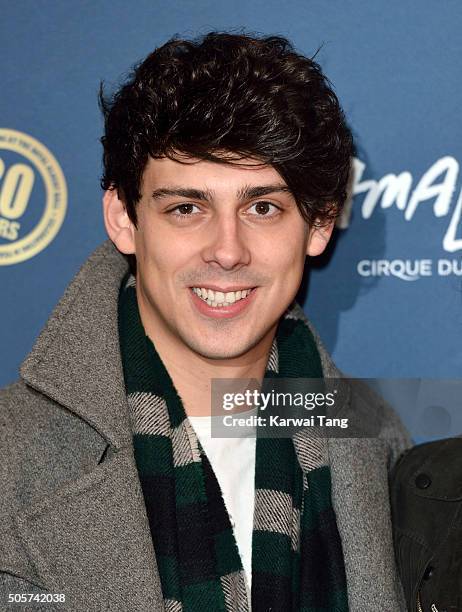 Matt Richardson attends the Red Carpet arrivals for Cirque Du Soleil Amaluna at Royal Albert Hall on January 19, 2016 in London, England.