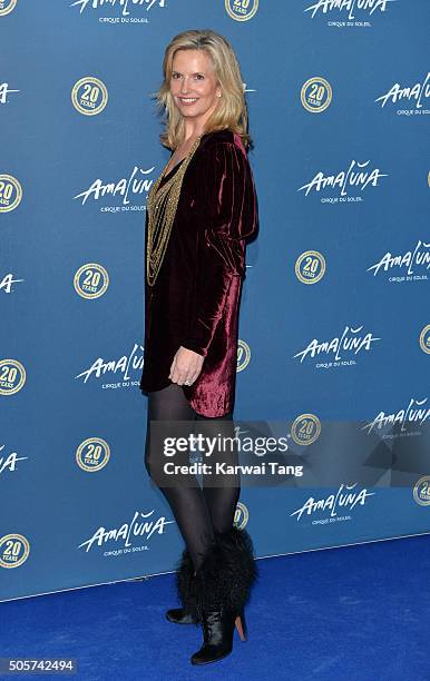 Penny Lancaster attends the Red Carpet arrivals for Cirque Du Soleil Amaluna at Royal Albert Hall on January 19, 2016 in London, England.