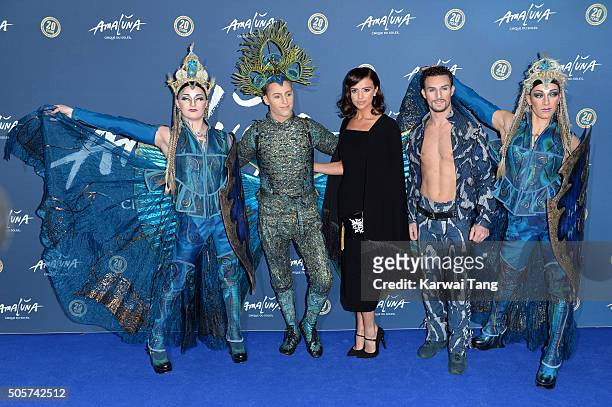 Lucy Mecklenburgh attends the Red Carpet arrivals for Cirque Du Soleil Amaluna at Royal Albert Hall on January 19, 2016 in London, England.