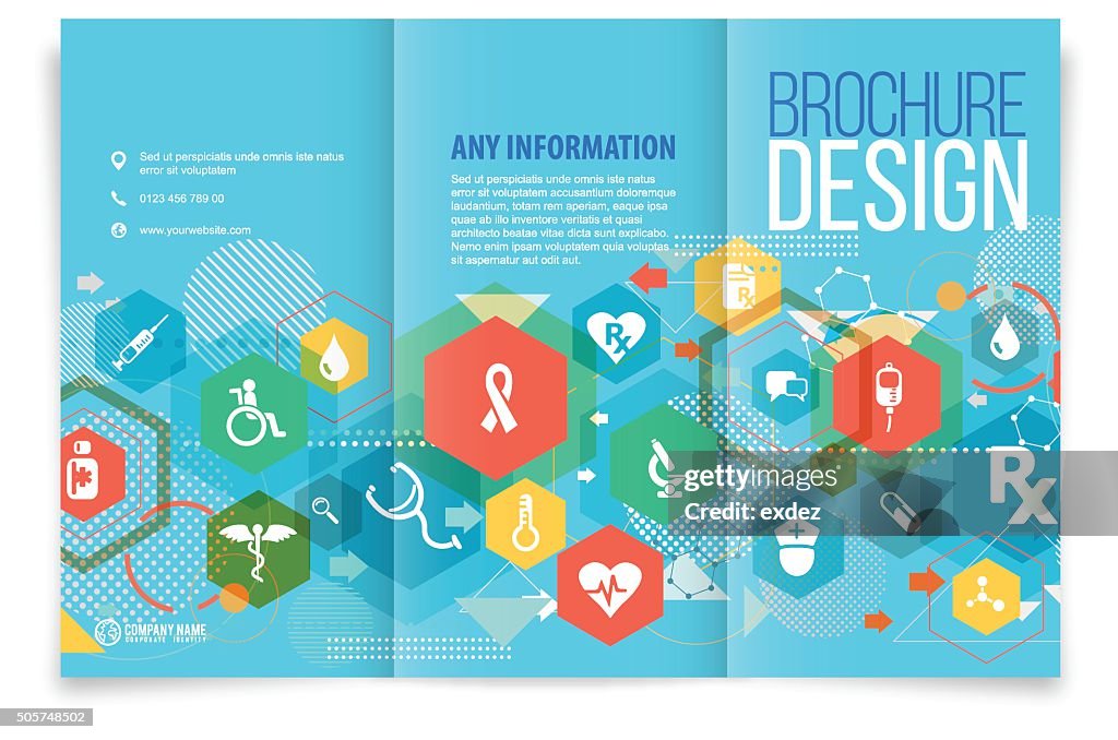 Tri fold brochure design on medical