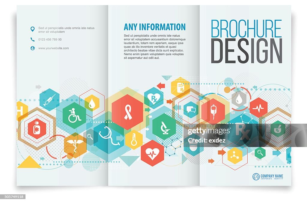 Tri fold brochure design on medical