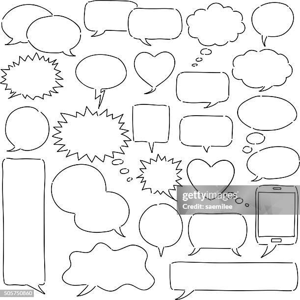 set of bubbles - text messaging stock illustrations