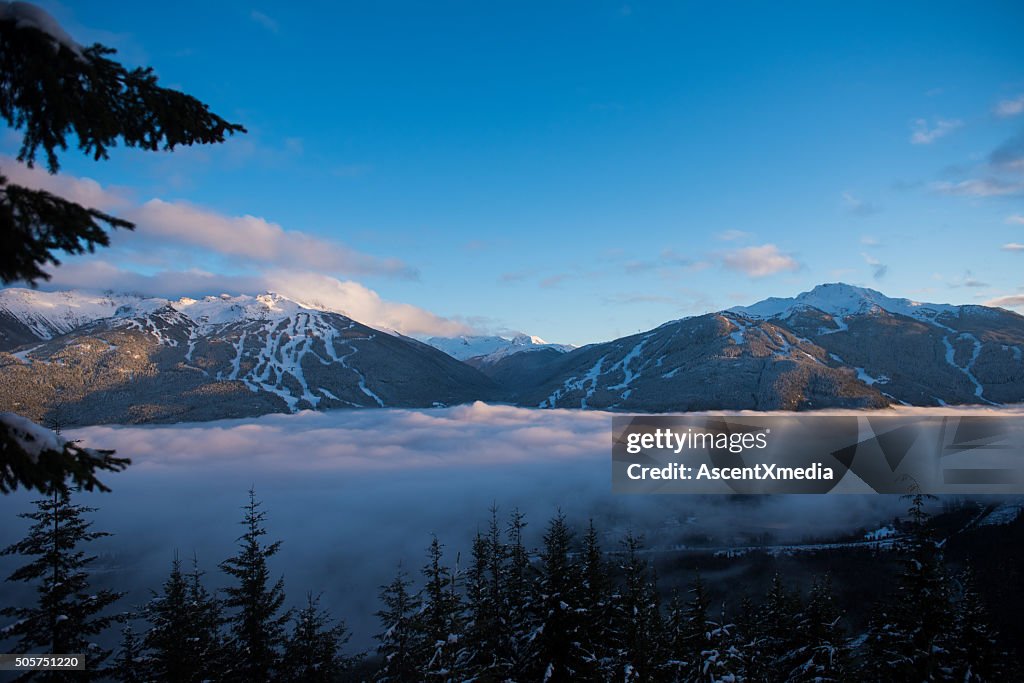 Whistler Blackcomb Mountains in winter