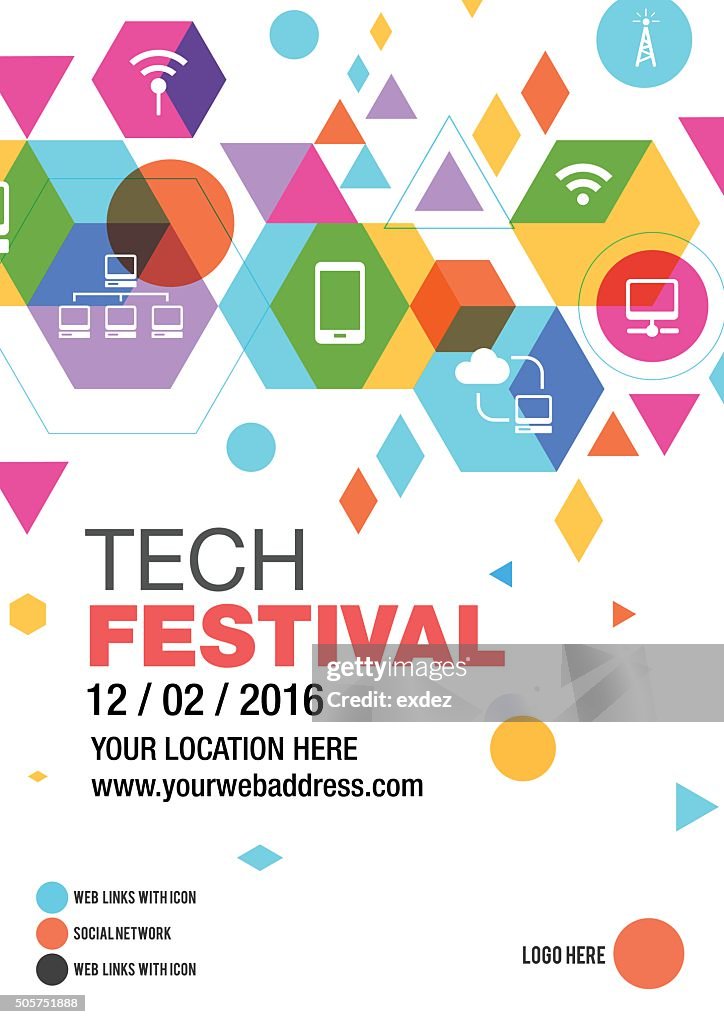 Technology Fest Poster Design High-Res Vector Graphic - Getty Images