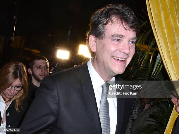 Arnaud Montebourg attends the 'Baby Brand' Awards 2016 Ceremony At Cafe Francais on January 19, 2016 in Paris, France.