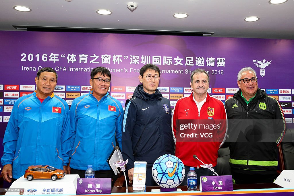 CFA International Women's Football Tournament Shenzhen 2016 - Press Conference