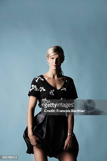 Actress Alexia Barlier is photographed for Self Assignment on October 21, 2015 in Paris, France.