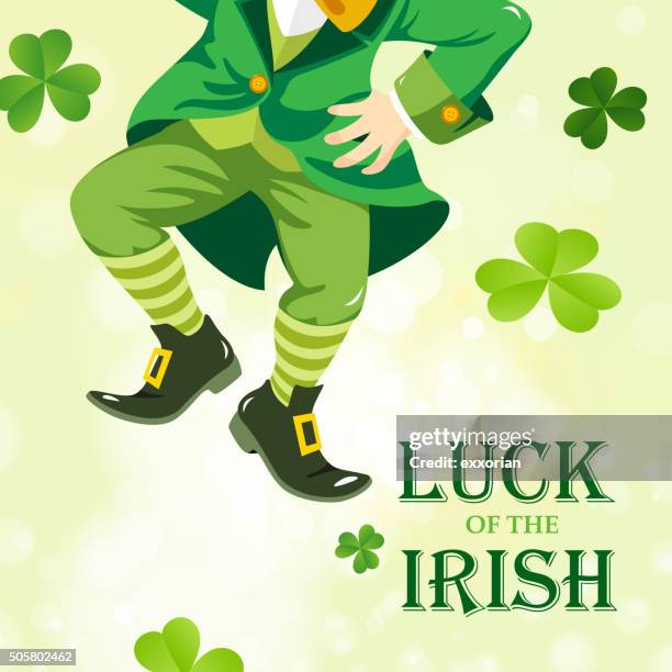 leprechaun-party-einladung - st patricks day 2016 stock-grafiken, -clipart, -cartoons und -symbole