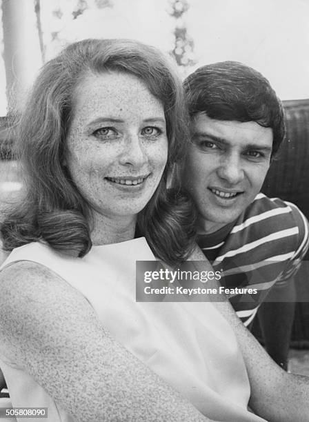 Portrait of singer Gene Pitney and his pregnant wife Lynne Gayton during a holiday in Italy, circa 1968.