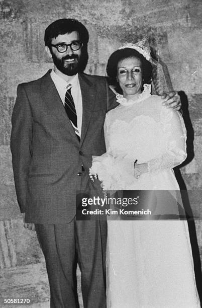 Jesse Turner w. Lebanese wife Bader on their wedding day, before he was taken hostage by Islamic Jihad.