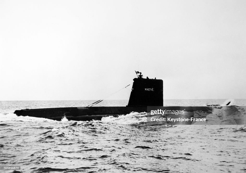 French submarine Minerve...