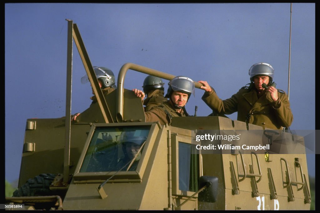Sadf Riot Control SADF troops riding in armored vehicle, policing during riots at... News ...