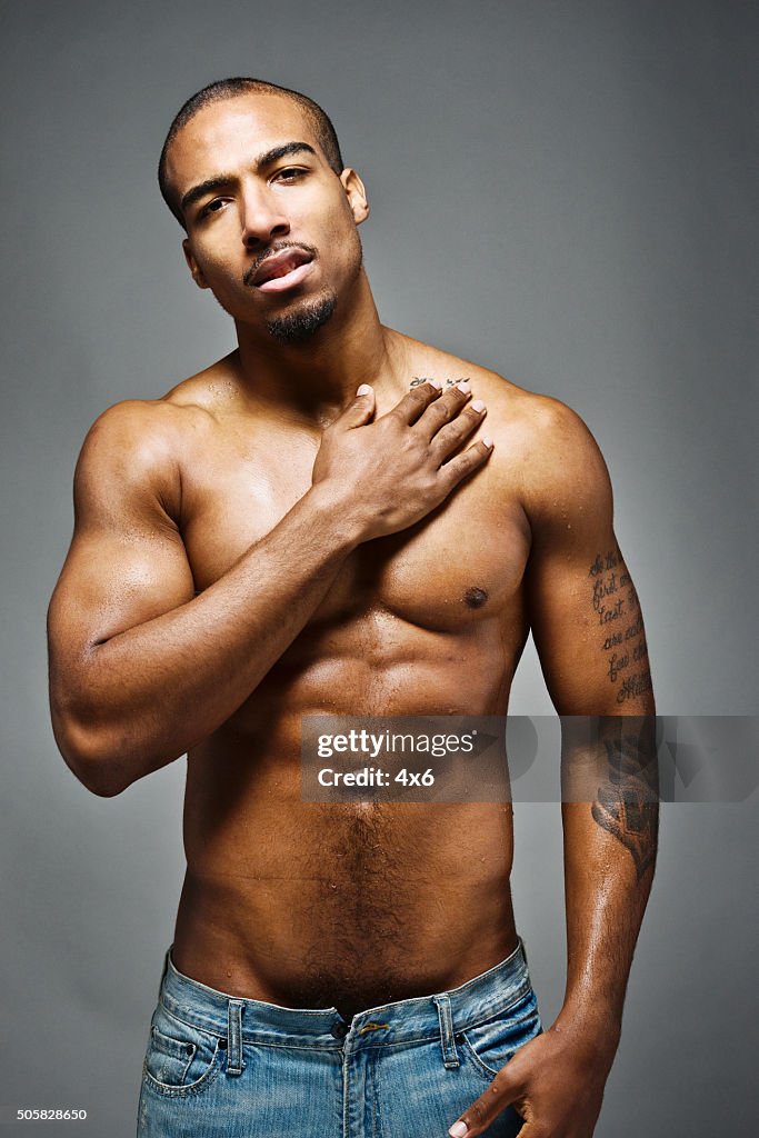 Muscular Look Muscular Man Looking At Camera High-Res Stock Photo - Getty Images