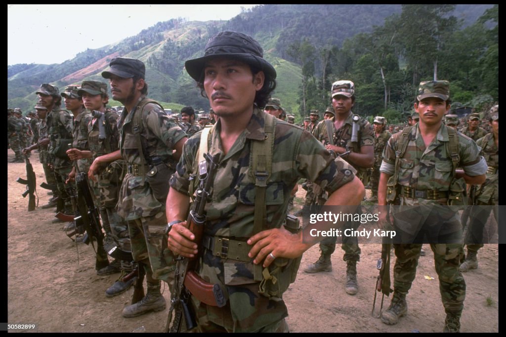 Los Contras Nicaraguan contra rebels at/nr. camp in Yamales, Honduras. News Photo ...