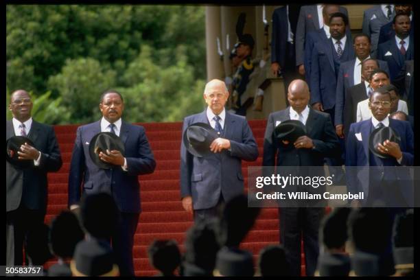 Pres. P.W. Botha w. Ldrs. Of independent black homelands.