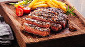Sliced Steak Ribeye with french fries