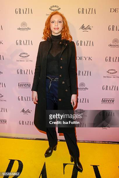 Anna Ermakova attends the GRAZIA Pop Up Breakfast on January 20, 2016 in Berlin, Germany.