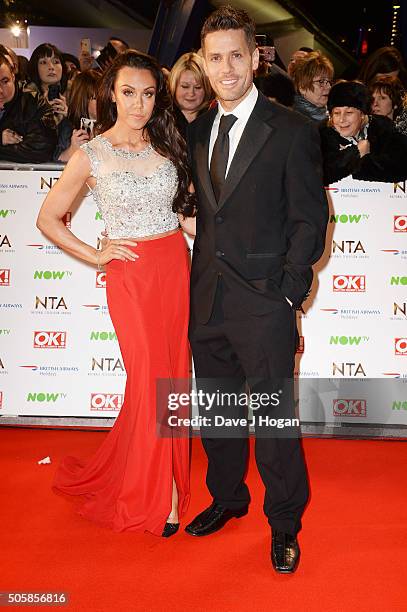 Michelle Heaton and Hugh Hanley attend the 21st National Television Awards at The O2 Arena on January 20, 2016 in London, England.