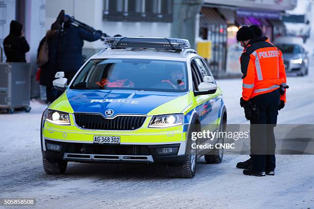 World Economic Forum -- Pictured: The annual World Economic Forum begins in Davos, Switzerland, on January 20, 2016 --