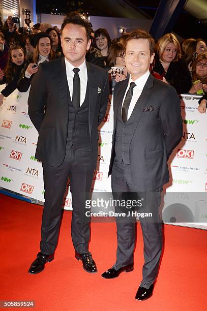 Ant and Dec attend the 21st National Television Awards at The O2 Arena on January 20, 2016 in London, England.