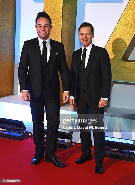 Anthony McPartlin and Declan Donnelly attend the 21st National Television Awards at The O2 Arena on January 20, 2016 in London, England.