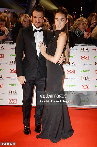 Peter Andre and Emily MacDonagh attend the 21st National Television Awards at The O2 Arena on January 20, 2016 in London, England.